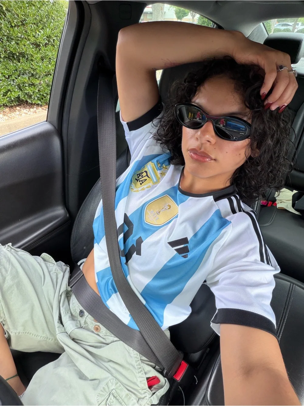 adidas Argentina 26 Home Authentic Messi Jersey White/Icey Blue/Light Blue